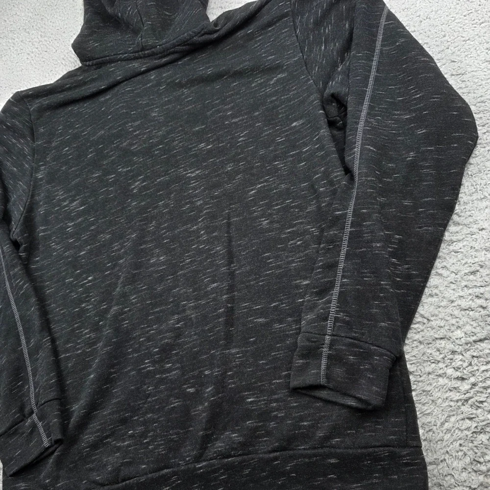 Adidas Hoodie Mens Large Black Heathered Space Dye‎ Pullover GK8910
